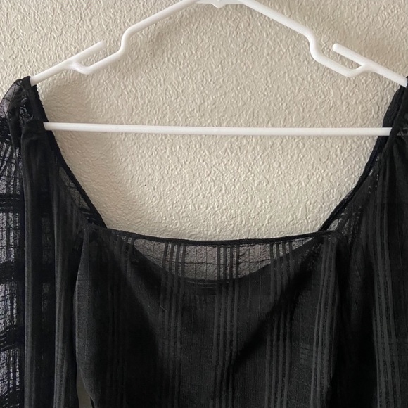 BlackMilk SAMPLE Keep in Check Top Black Plaid - Picture 3 of 7